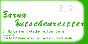 barna hutschenreitter business card